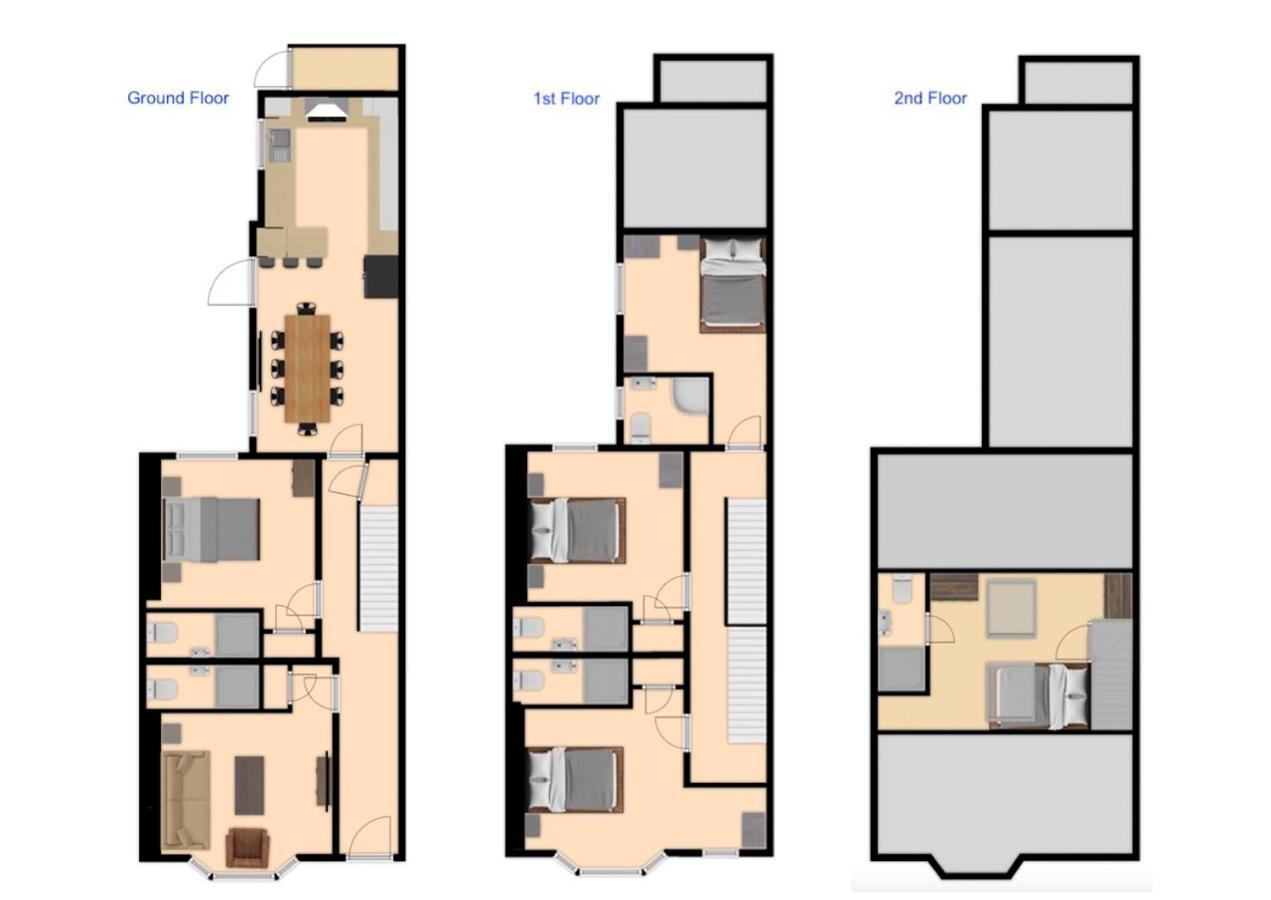 Central 5 Bedroom Townhouse Perfectly Located 2 Mins Walk From The Train Station เชสเตอร์ ภายนอก รูปภาพ